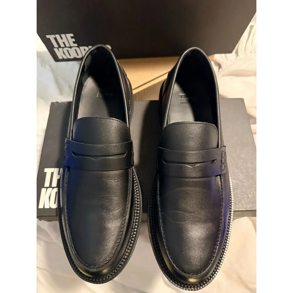 NIB The Kooples Mens Leather Mocassins Loafers size 44 - Picture 10 of 13